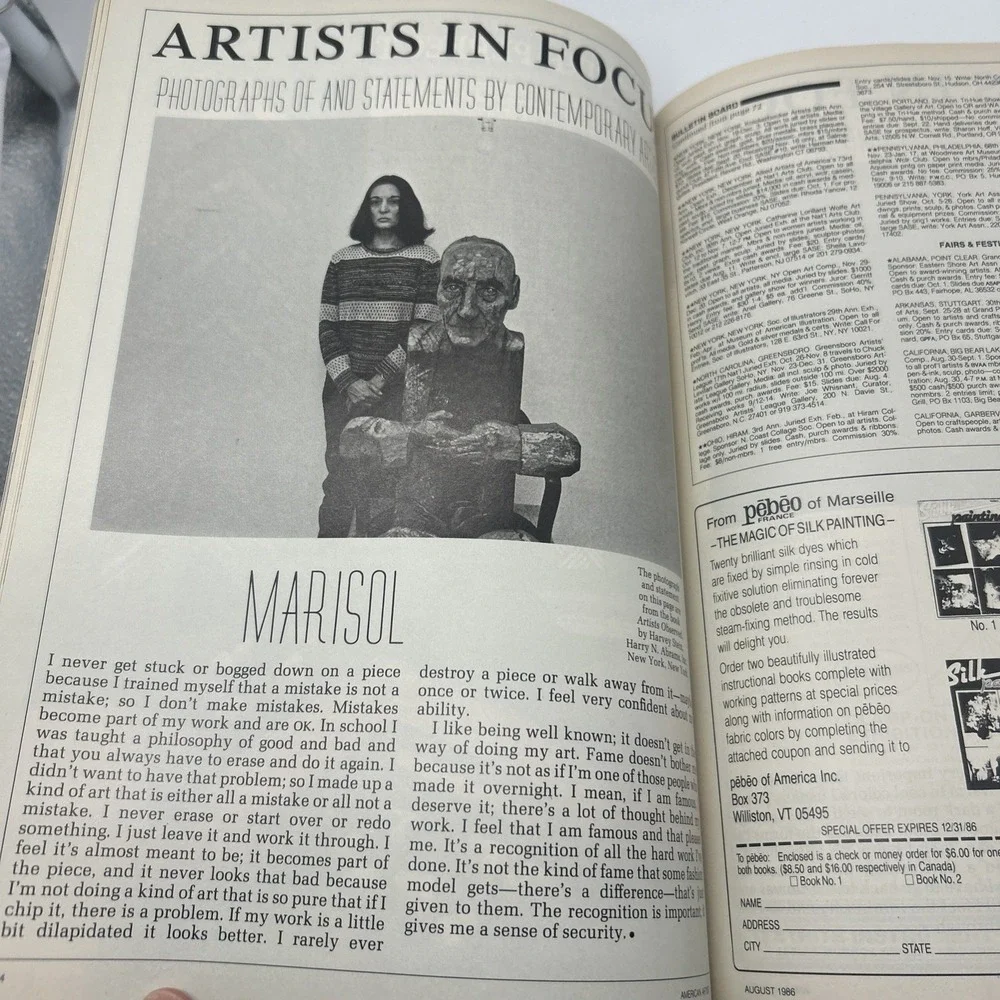 Vintage American Artist Magazine Aug. 1986 Vtg. Edward Brodney J. Orr Paint Ads